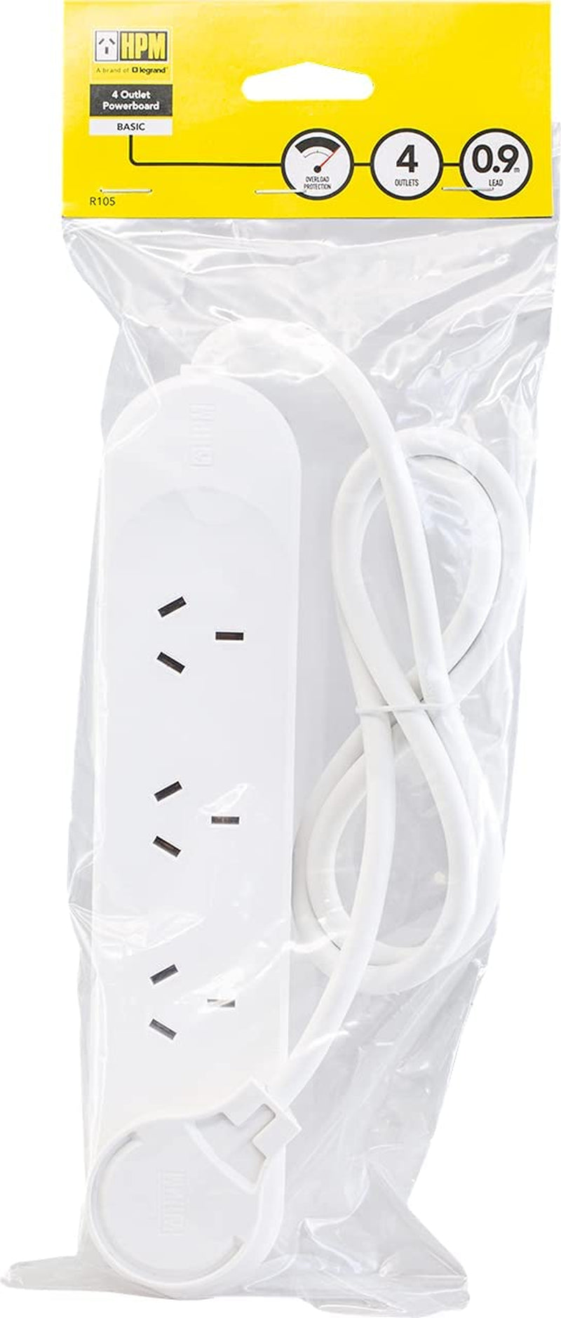 Standard 4 Outlet Powerboard White
