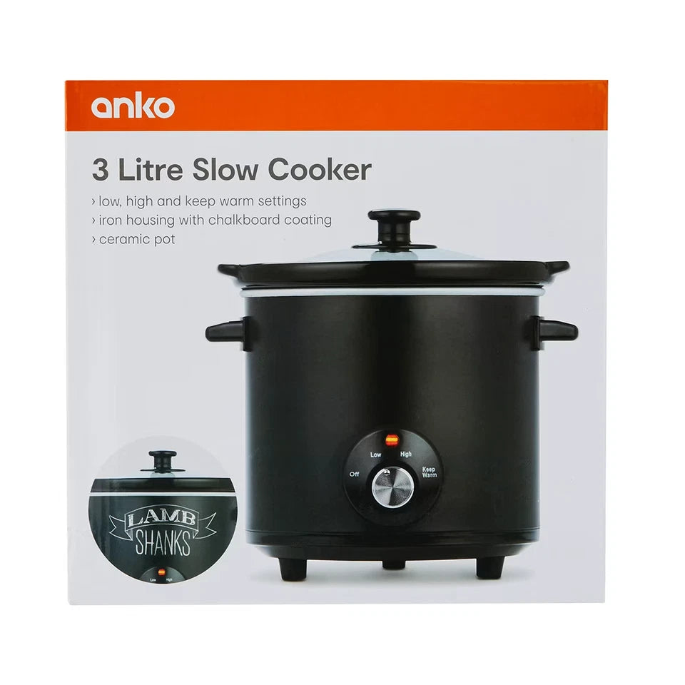 3L/5L/6.5 Slow Cooker With Ceramic Pot+Stainless Steel Overnight Cooker