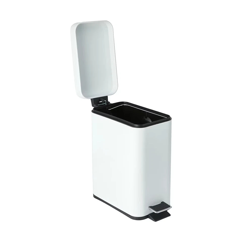 5L Bathroom Rubbish Bin Garbage Dust Waste Trash Toilet Small Slim Lid Pedal Bin
