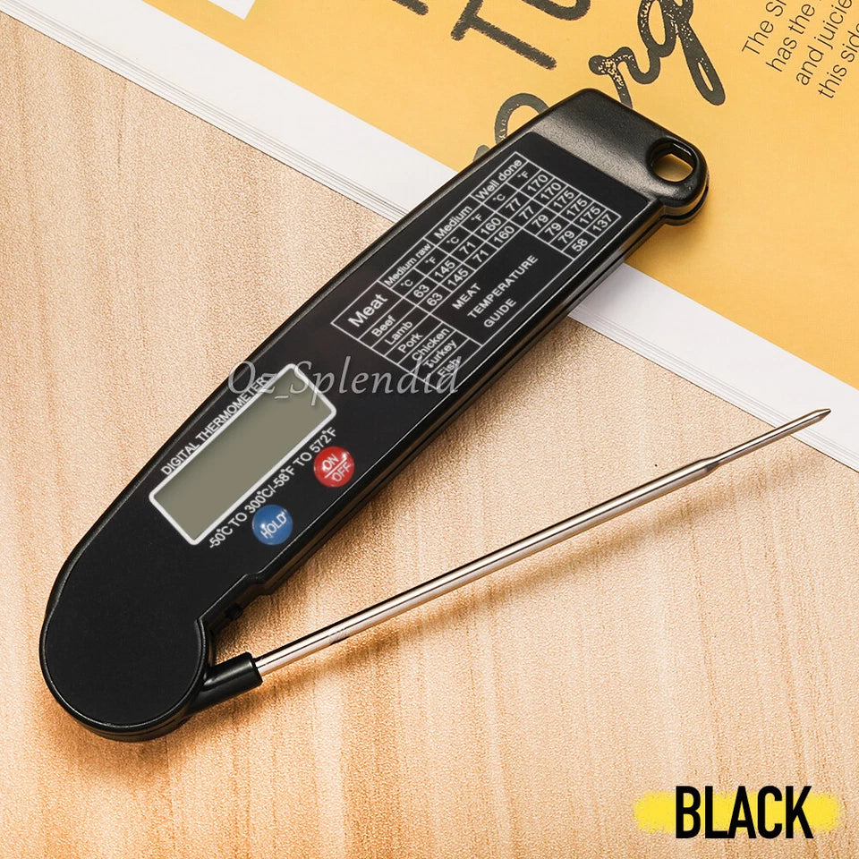 Digital Food Thermometer Foldable Probe Meat Cooking BBQ -50°C to 300°C