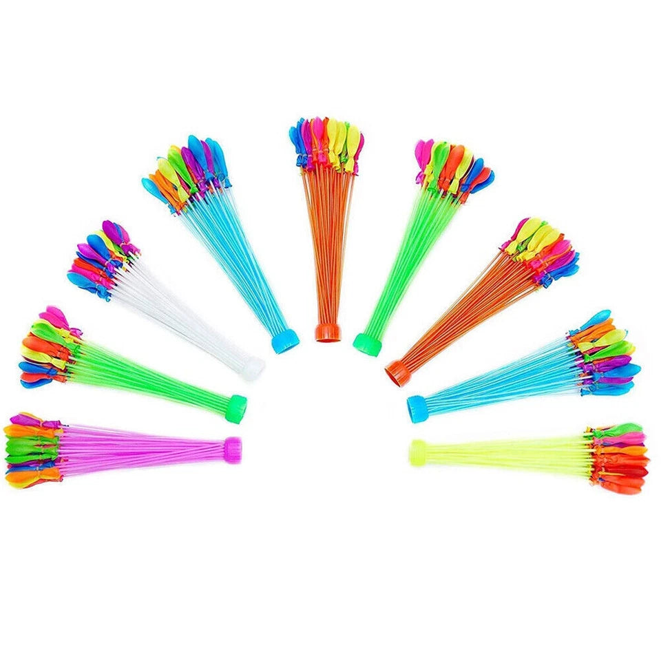 Self-Sealing Water Balloons Multicoloured Latex Beach Party Outdoor Game 111-1665pcs