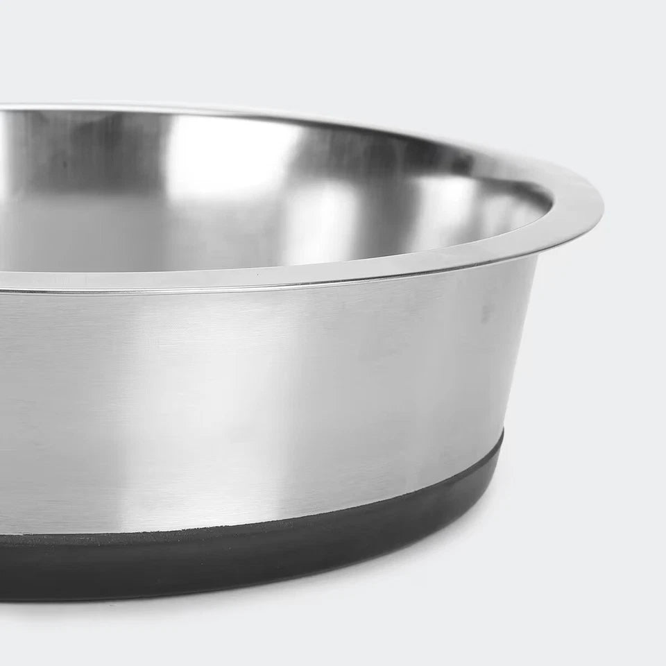 Stainless Steel Anti Skid Pet Dog Puppy Food/Water Bowl - Large