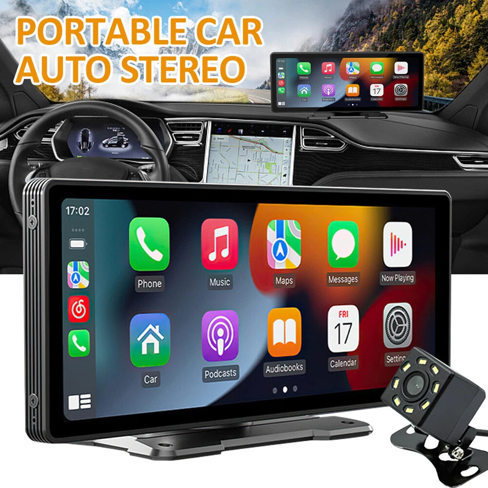 Portable 9 Inch Wireless Car Stereo for Apple Carplay & Android Auto Head Unit