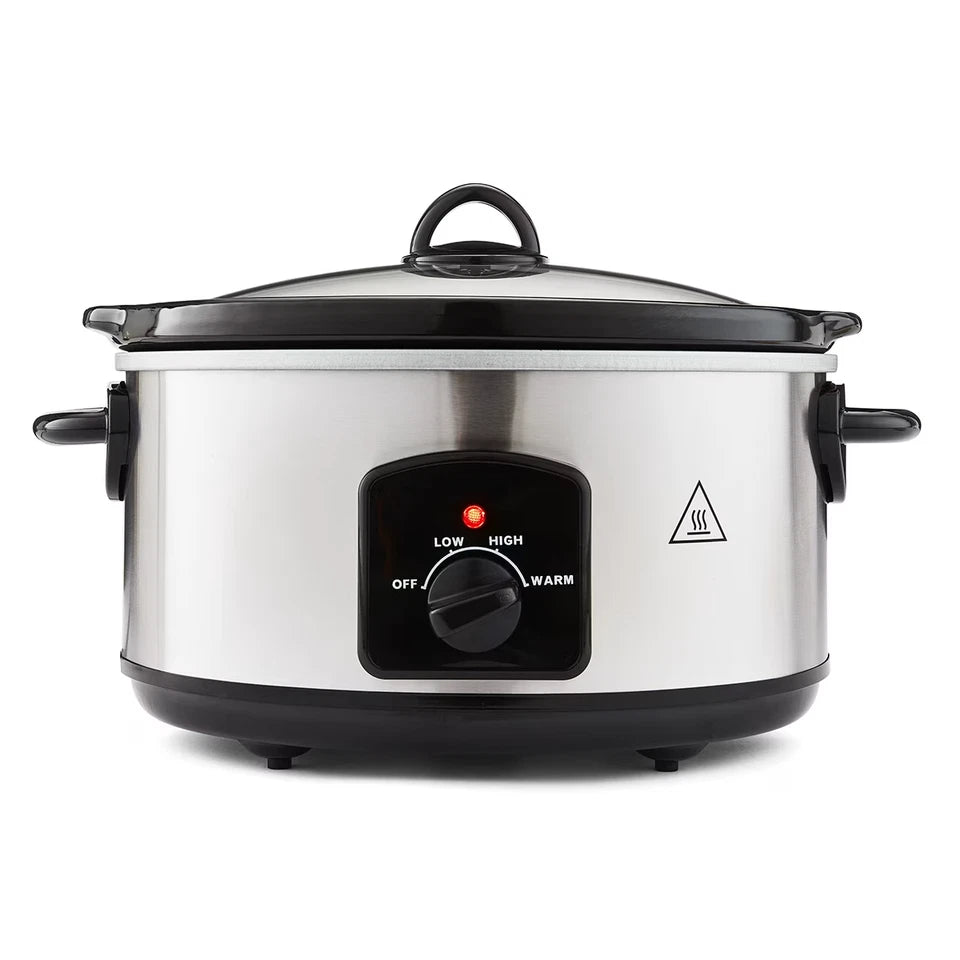3L/5L/6.5 Slow Cooker With Ceramic Pot+Stainless Steel Overnight Cooker