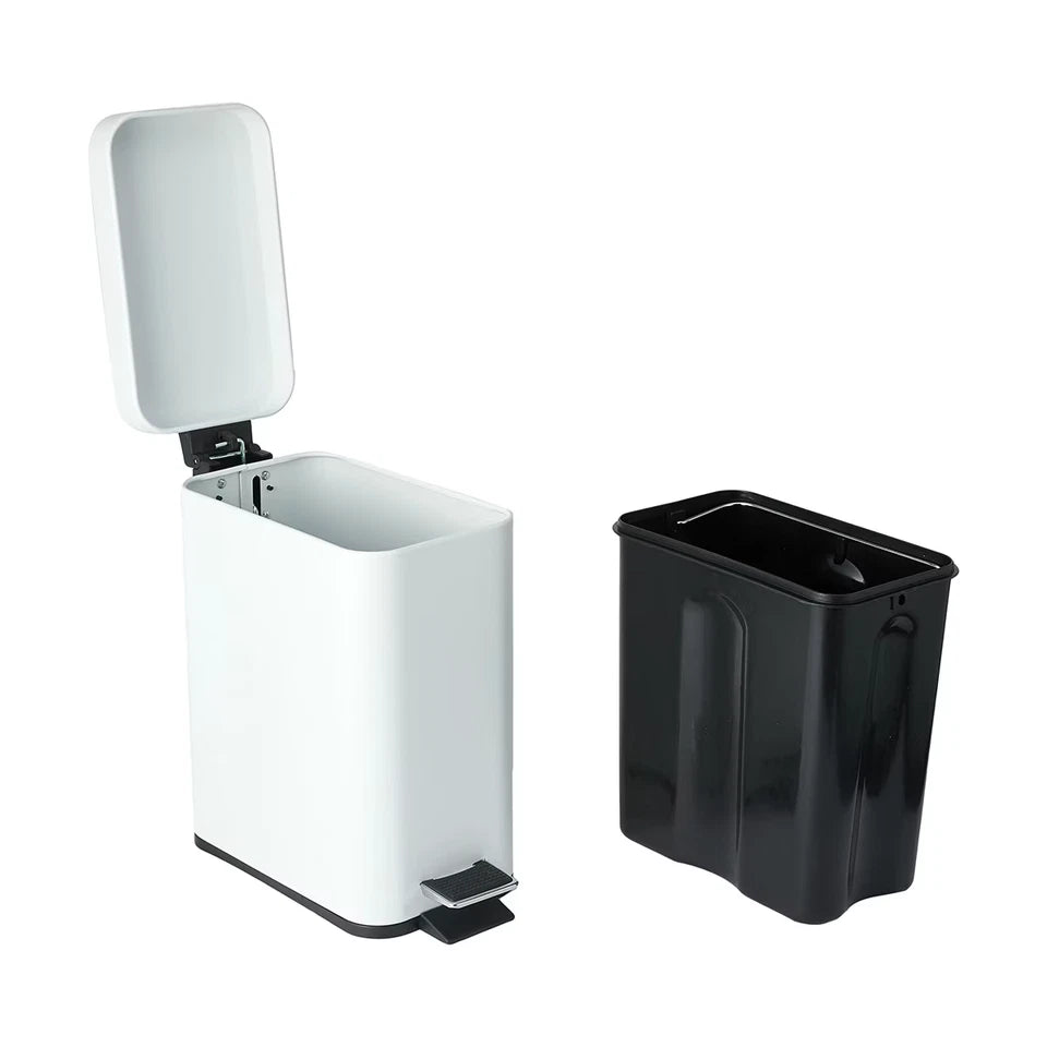 5L Bathroom Rubbish Bin Garbage Dust Waste Trash Toilet Small Slim Lid Pedal Bin