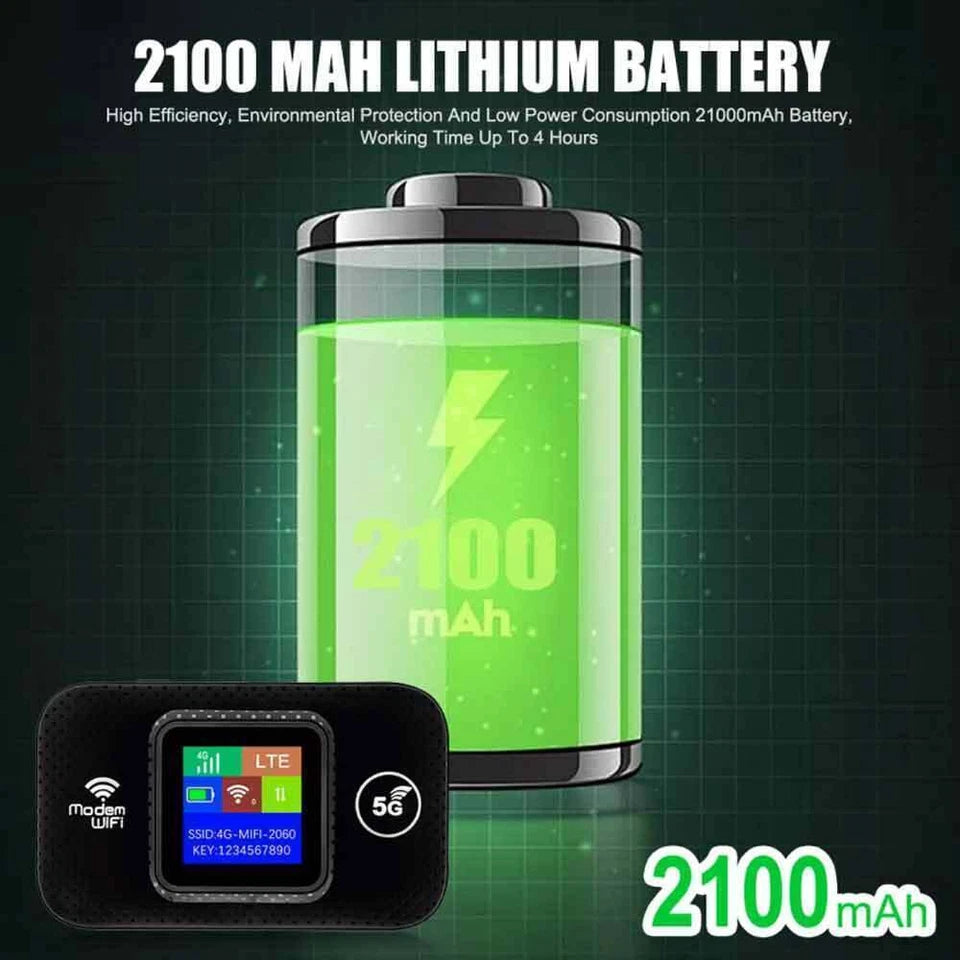 4G LTE WiFi Router Unlocked Portable Hotspot Modem 3000mAh Battery 10 Devices AU