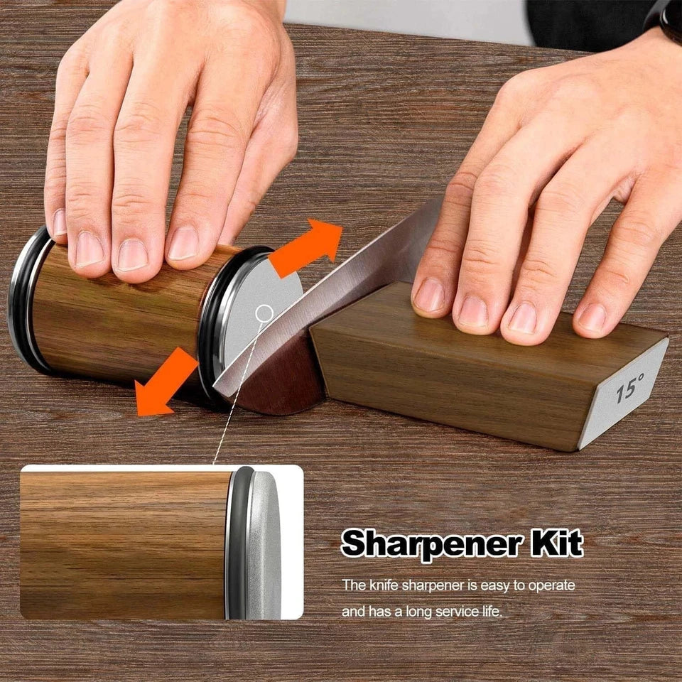 Rolling Knife Sharpening System Sharpener Made Easy 15&20 Degree Sharpening