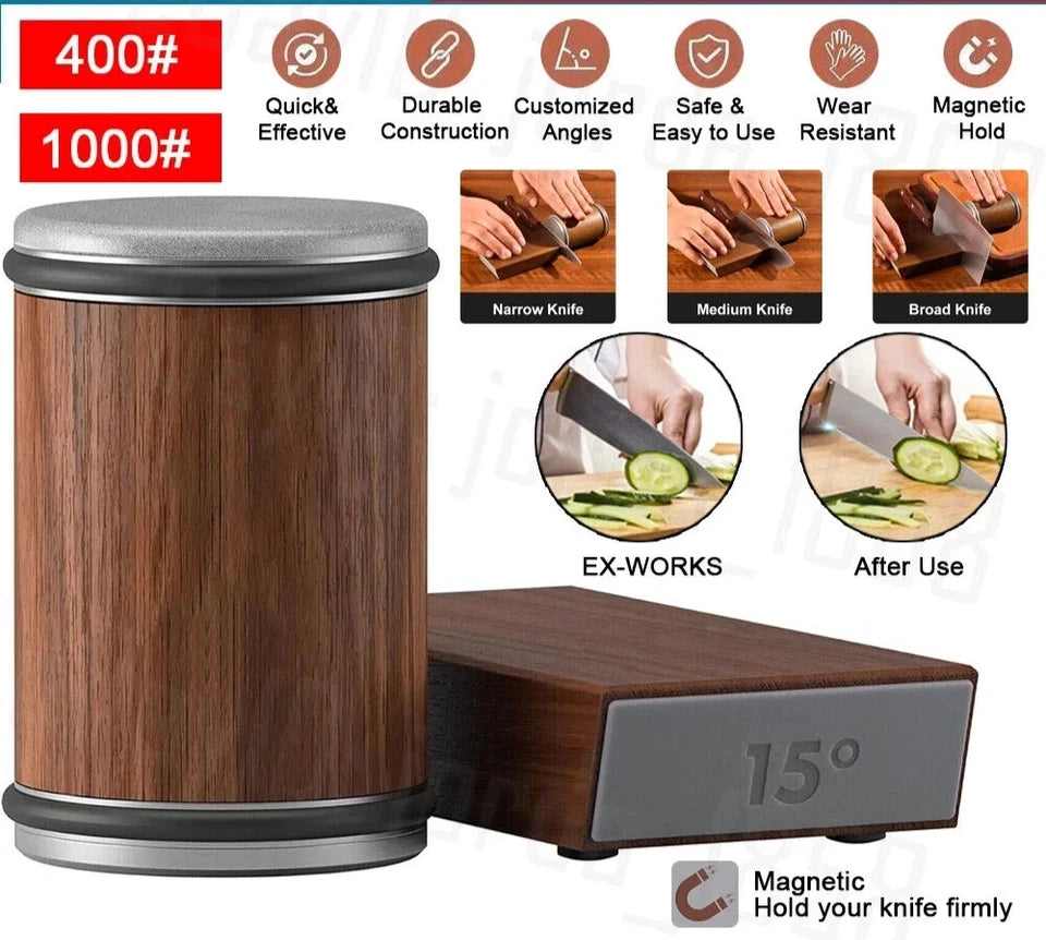 Rolling Knife Sharpening System Sharpener Made Easy 15&20 Degree Sharpening
