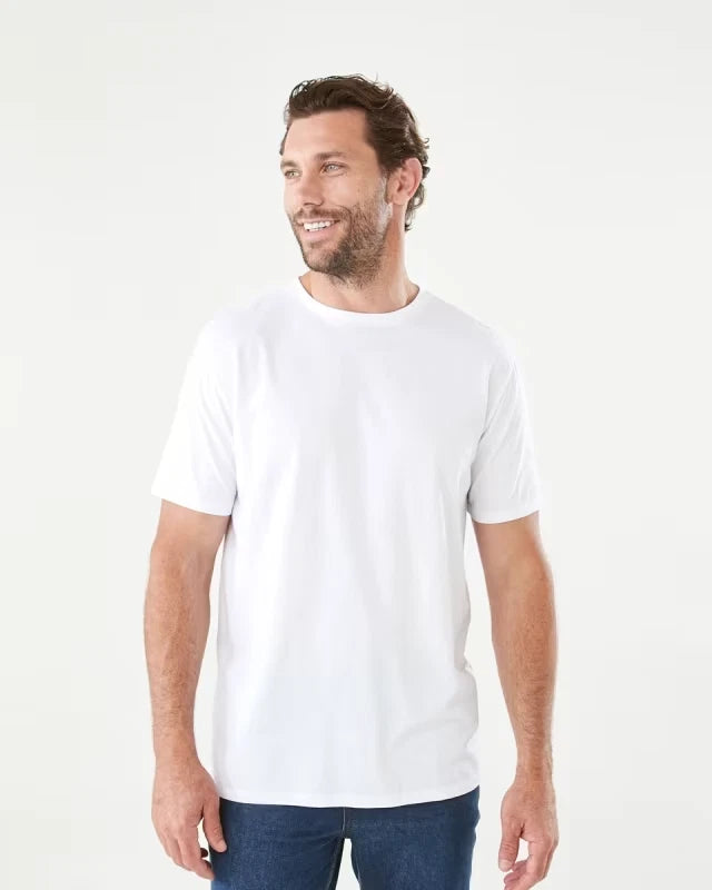 Men's Heavy Premium Cotton Plain Blank T-shirt Basic Tee White Black Grey New AU