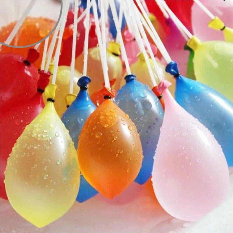 Self-Sealing Water Balloons Multicoloured Latex Beach Party Outdoor Game 111-1665pcs