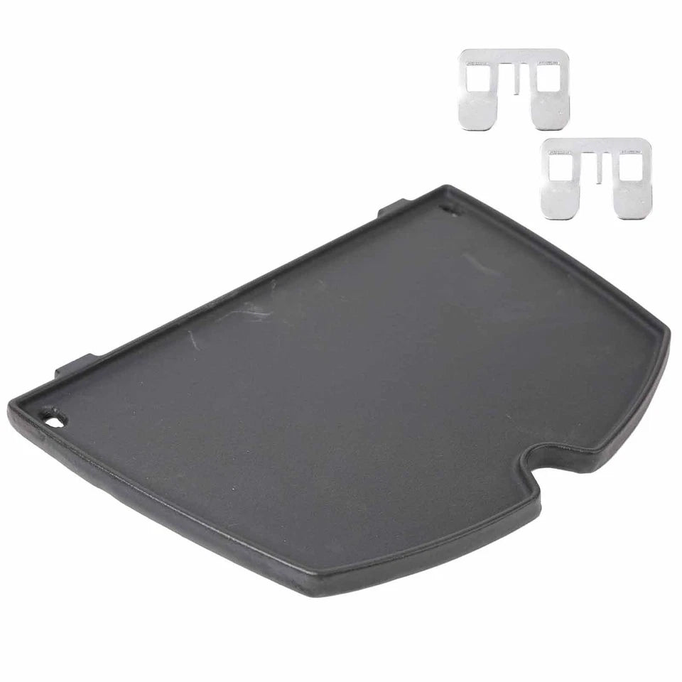 6558 Cast Iron Half Griddle Plate Compatible with Weber Baby Q100 Q120 Q1000 Q1200