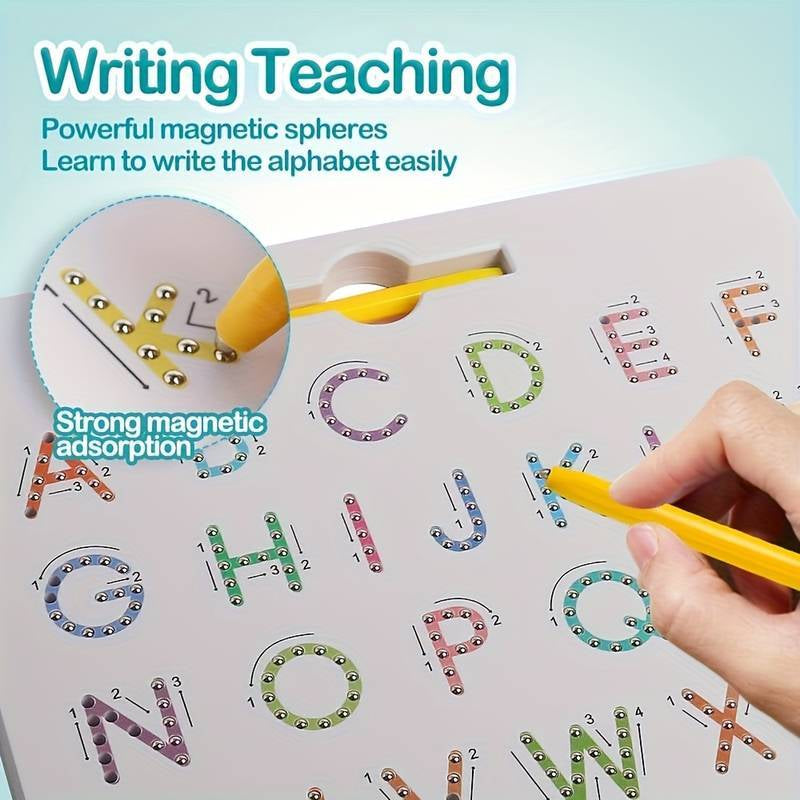 2 in 1 Magnetic Drawing Board Alphabet Letter Tracing Board Educational Toy Kids