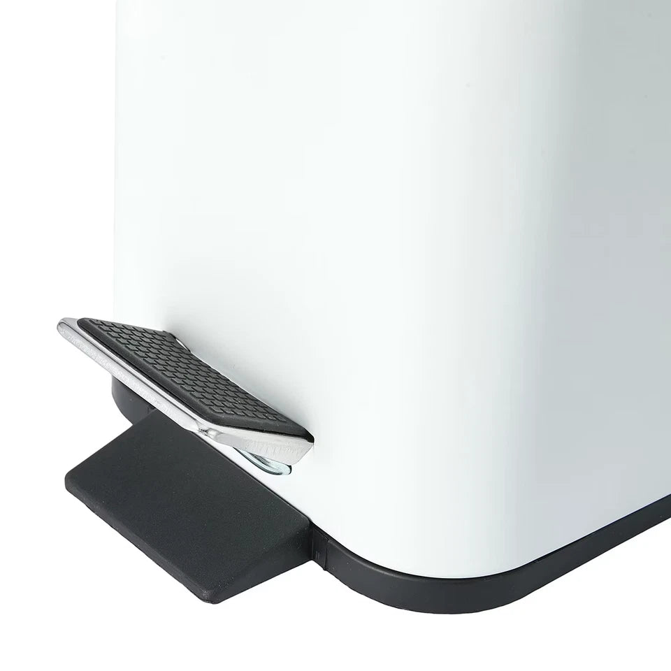 5L Bathroom Rubbish Bin Garbage Dust Waste Trash Toilet Small Slim Lid Pedal Bin