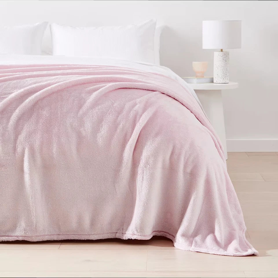 Plush Blanket - Single Bed Multicoloure With Free & Fast Au Shipping