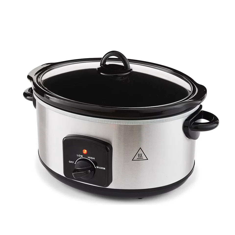 3L/5L/6.5 Slow Cooker With Ceramic Pot+Stainless Steel Overnight Cooker