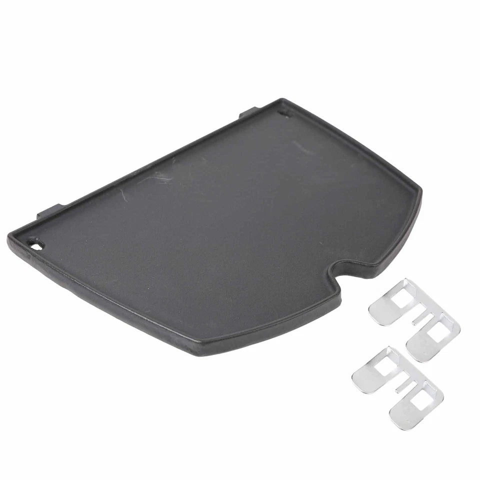 6558 Cast Iron Half Griddle Plate Compatible with Weber Baby Q100 Q120 Q1000 Q1200