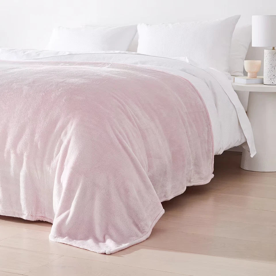 Plush Blanket - Single Bed Multicoloure With Free & Fast Au Shipping