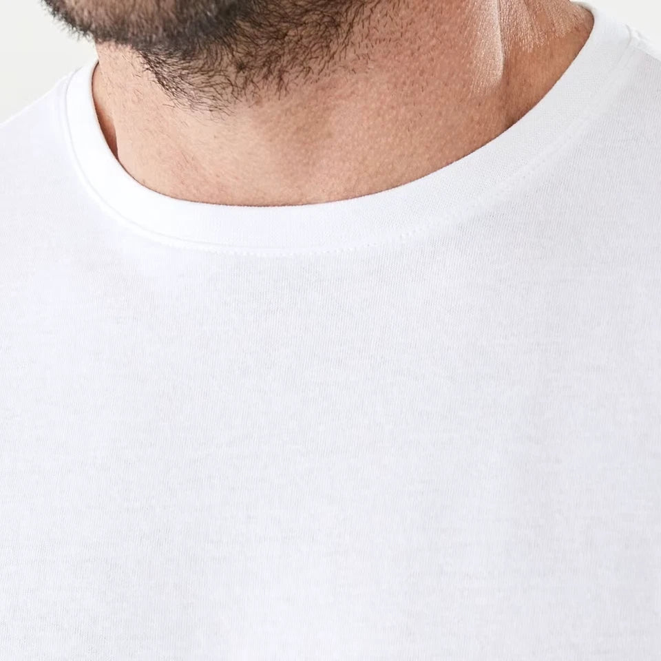 Men's Heavy Premium Cotton Plain Blank T-shirt Basic Tee White Black Grey New AU