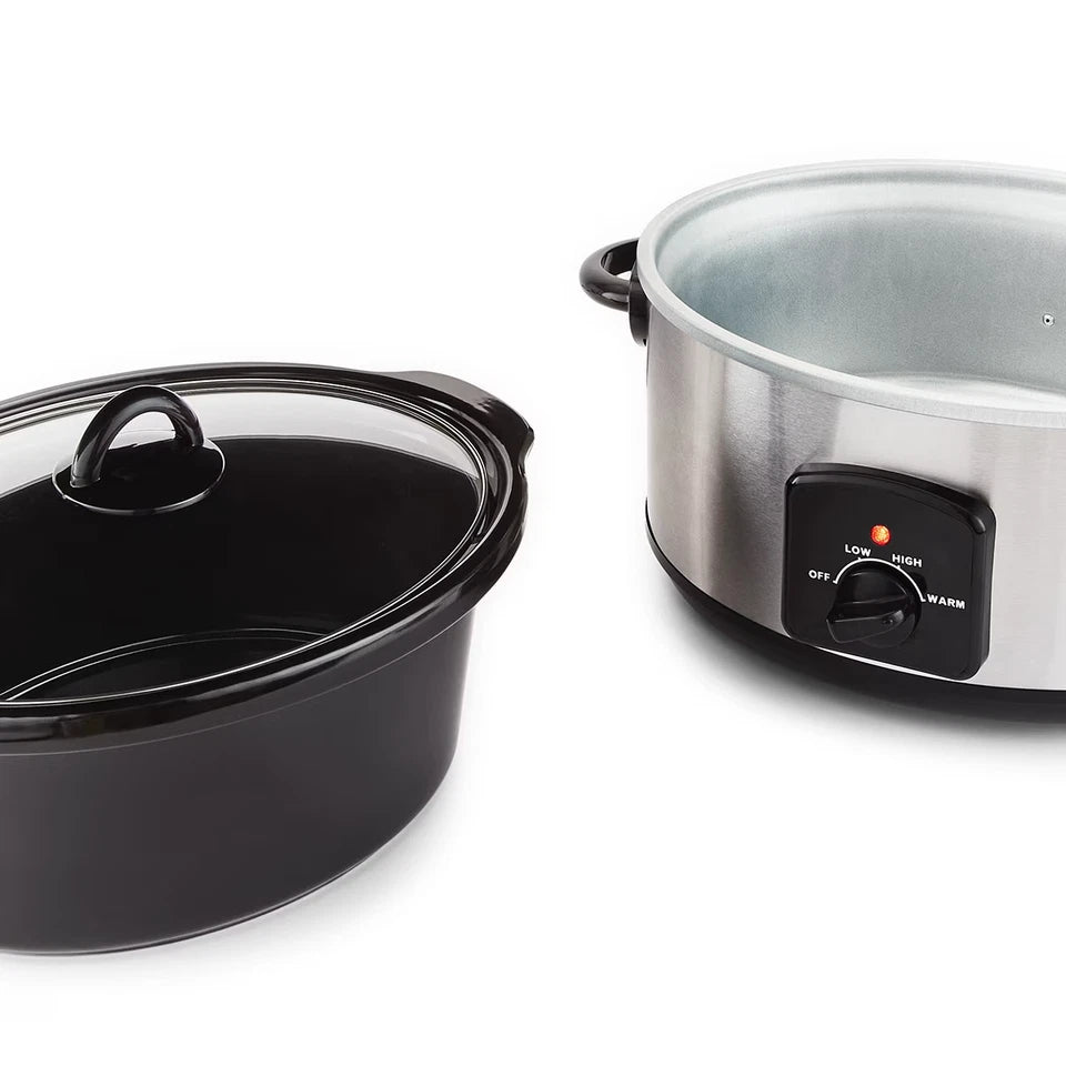 3L/5L/6.5 Slow Cooker With Ceramic Pot+Stainless Steel Overnight Cooker