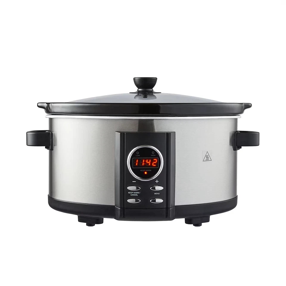 3L/5L/6.5 Slow Cooker With Ceramic Pot+Stainless Steel Overnight Cooker