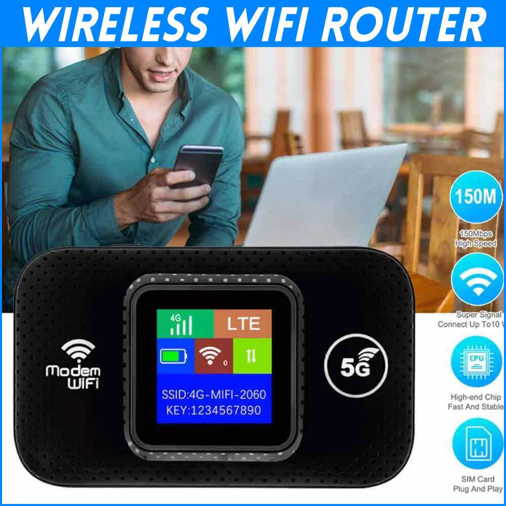 4G LTE WiFi Router Unlocked Portable Hotspot Modem 3000mAh Battery 10 Devices AU