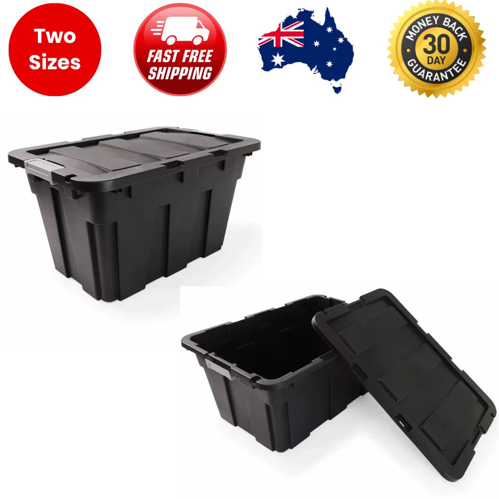 60L 100L Heavy Duty Large Plastic Storage Tub Container that comes with lid*