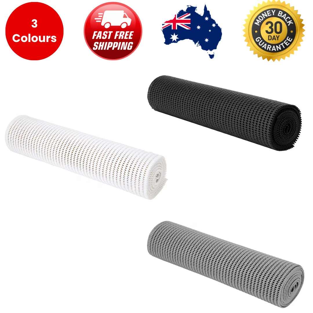 30x200cm Multi Purpose Anti Non Slip Grip Mat Rug Drawer Cupboard Underlay Liner