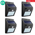 4 Pack Solar Security Lights 20 LED PIR Motion Sensor 500LM Outdoor Garden 6W