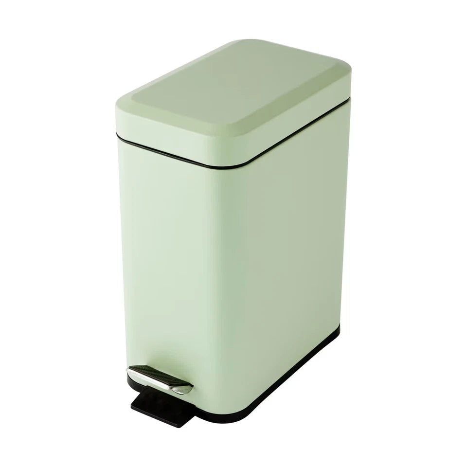 5L Bathroom Rubbish Bin Garbage Dust Waste Trash Toilet Small Slim Lid Pedal Bin