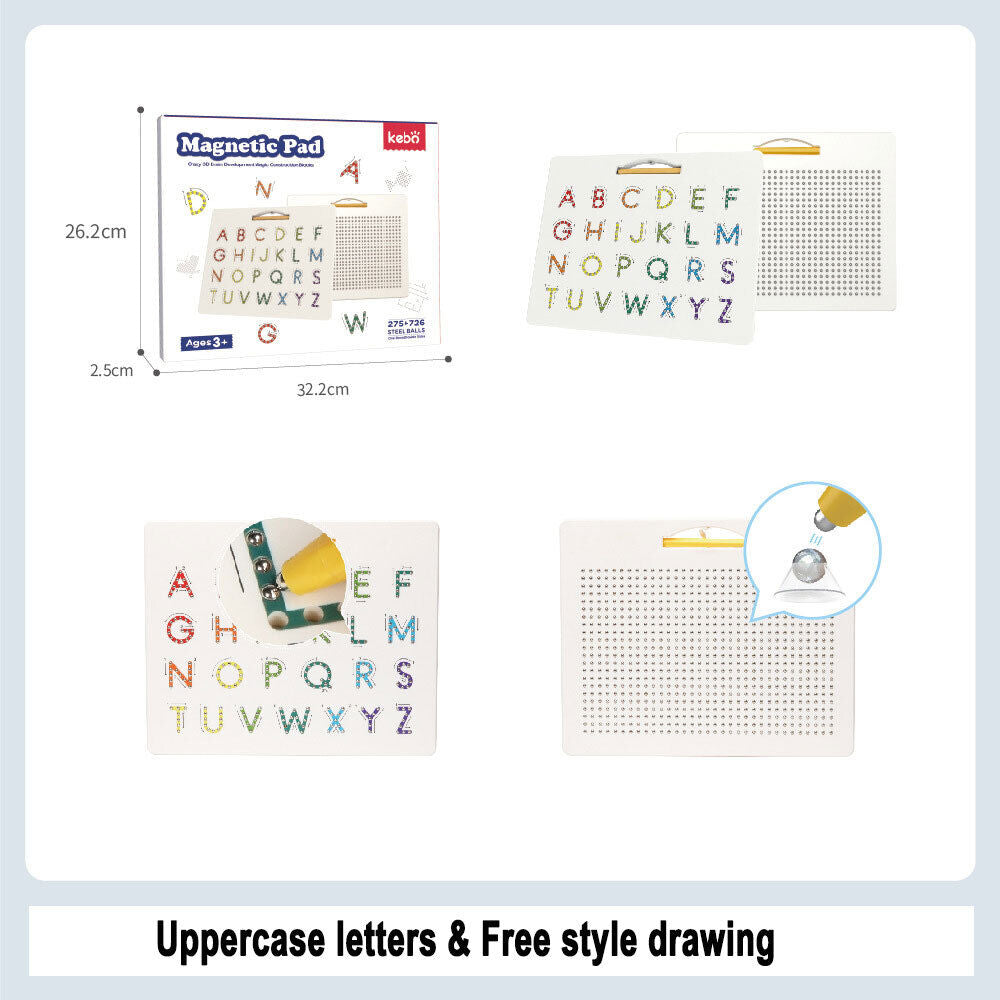 2 in 1 Magnetic Drawing Board Alphabet Letter Tracing Board Educational Toy Kids
