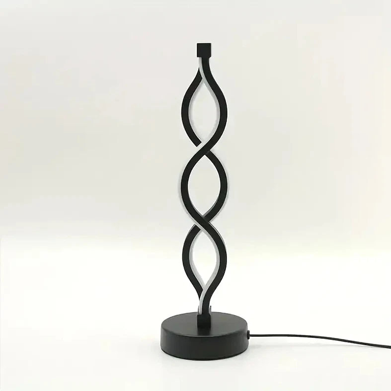 LED Table Lamp Dual Spiral Desk Lamp Warm White Modern Reading Light Bedside USB