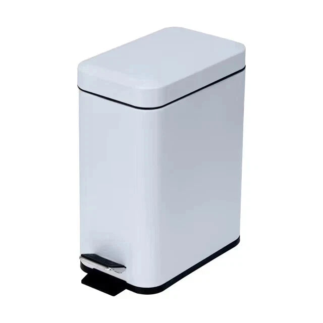 5L Bathroom Rubbish Bin Garbage Dust Waste Trash Toilet Small Slim Lid Pedal Bin