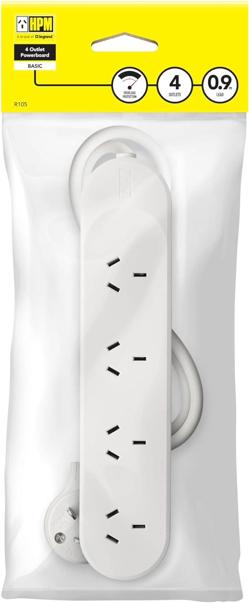 Standard 4 Outlet Powerboard White