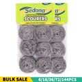 Stainless Steel Scourer Wool Sponge Steel Scrubber for Stove Pot Cooker Cleaning