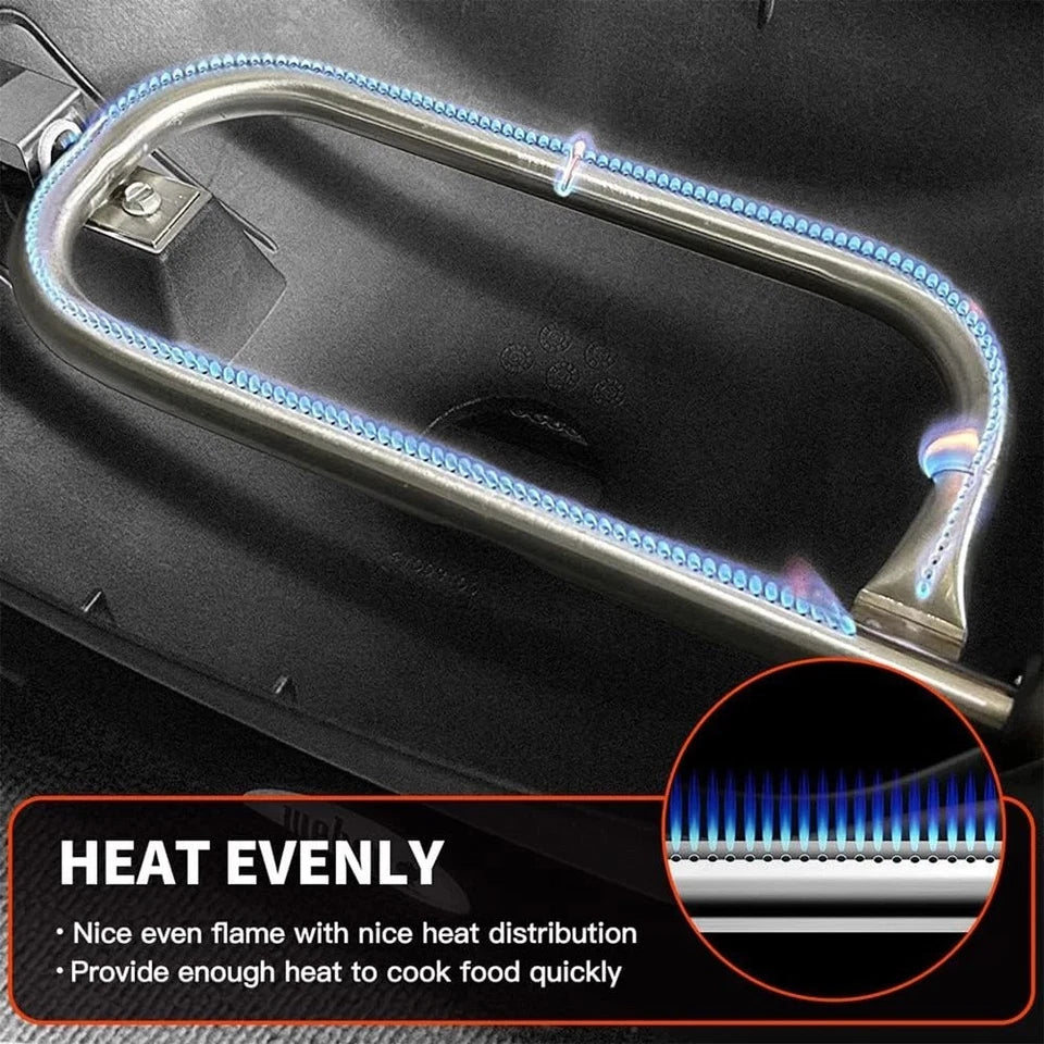 304 Stainless Steel Grill Burner Tube Compatible with Weber Q100 Q120 Q1000 Q1200