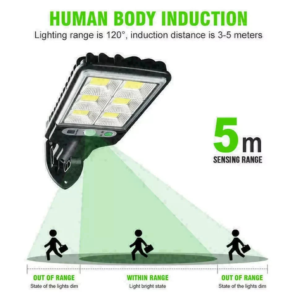 Solar Security Light Outdoor LED COB Wall Flood Light 5.5V 2.5W 1200mAh