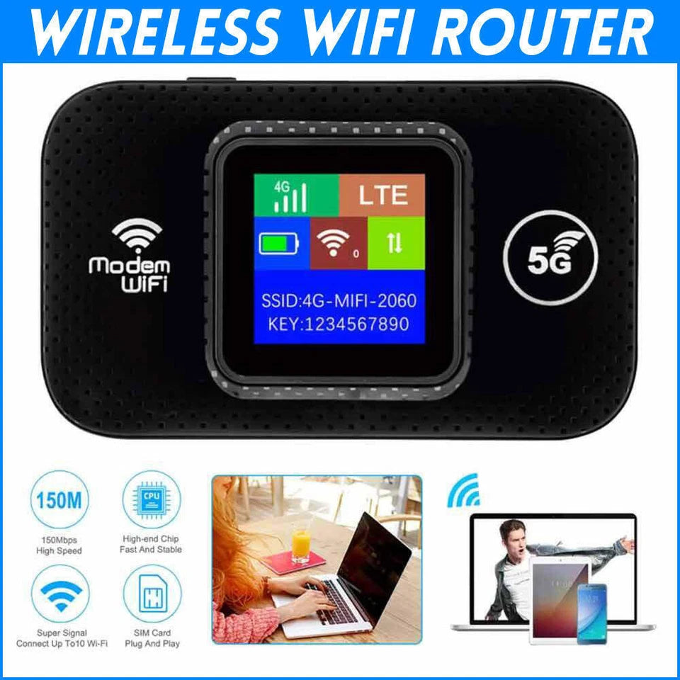 4G LTE WiFi Router Unlocked Portable Hotspot Modem 3000mAh Battery 10 Devices AU