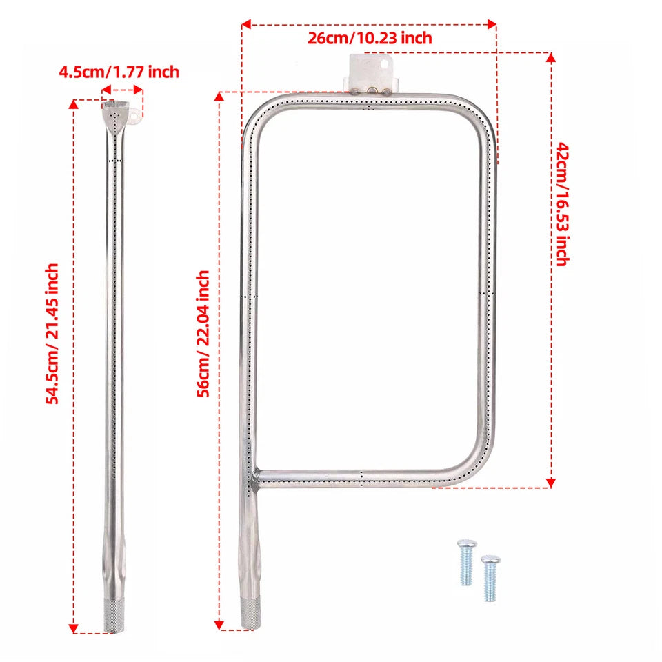 304 Stainless Steel Grill Burner Tube Set Compatible with Weber Q300 Q320 Q3000 Q3200