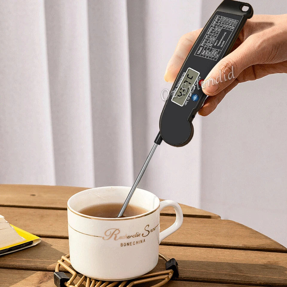 Digital Food Thermometer Foldable Probe Meat Cooking BBQ -50°C to 300°C