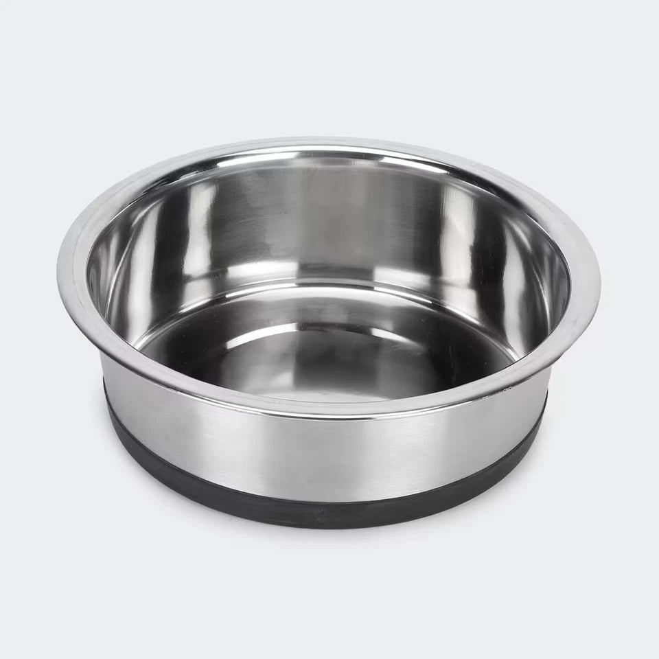 Stainless Steel Anti Skid Pet Dog Puppy Food/Water Bowl - Large