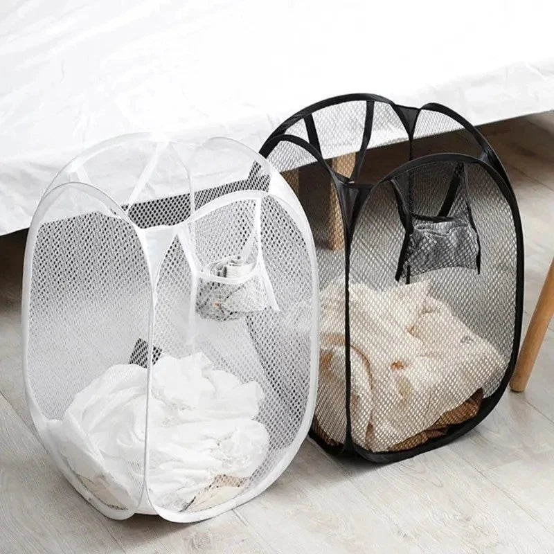 Large Capacity Foldable Laundry Basket for Home Dormitory Use Durable Plastic Cl
