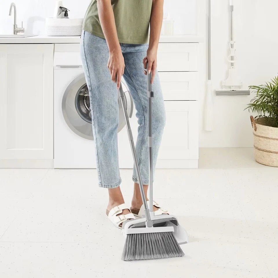 Long Handle Dust Pan Sets Household Sweeping Cleaning Dustpan Brush Broom - AU