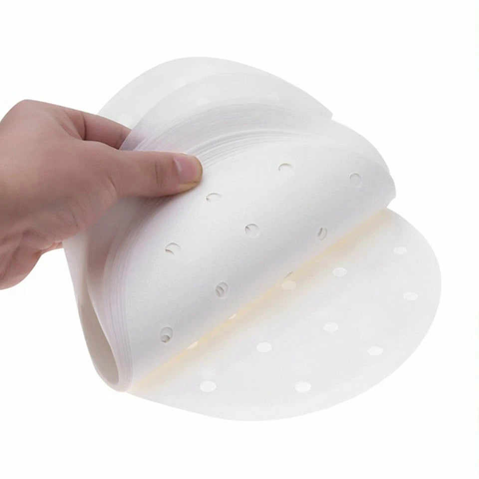 122Pcs 8 Inch Air Fryer Frying Cage Dish Baking Pan Rack Pizza Tray Accessories