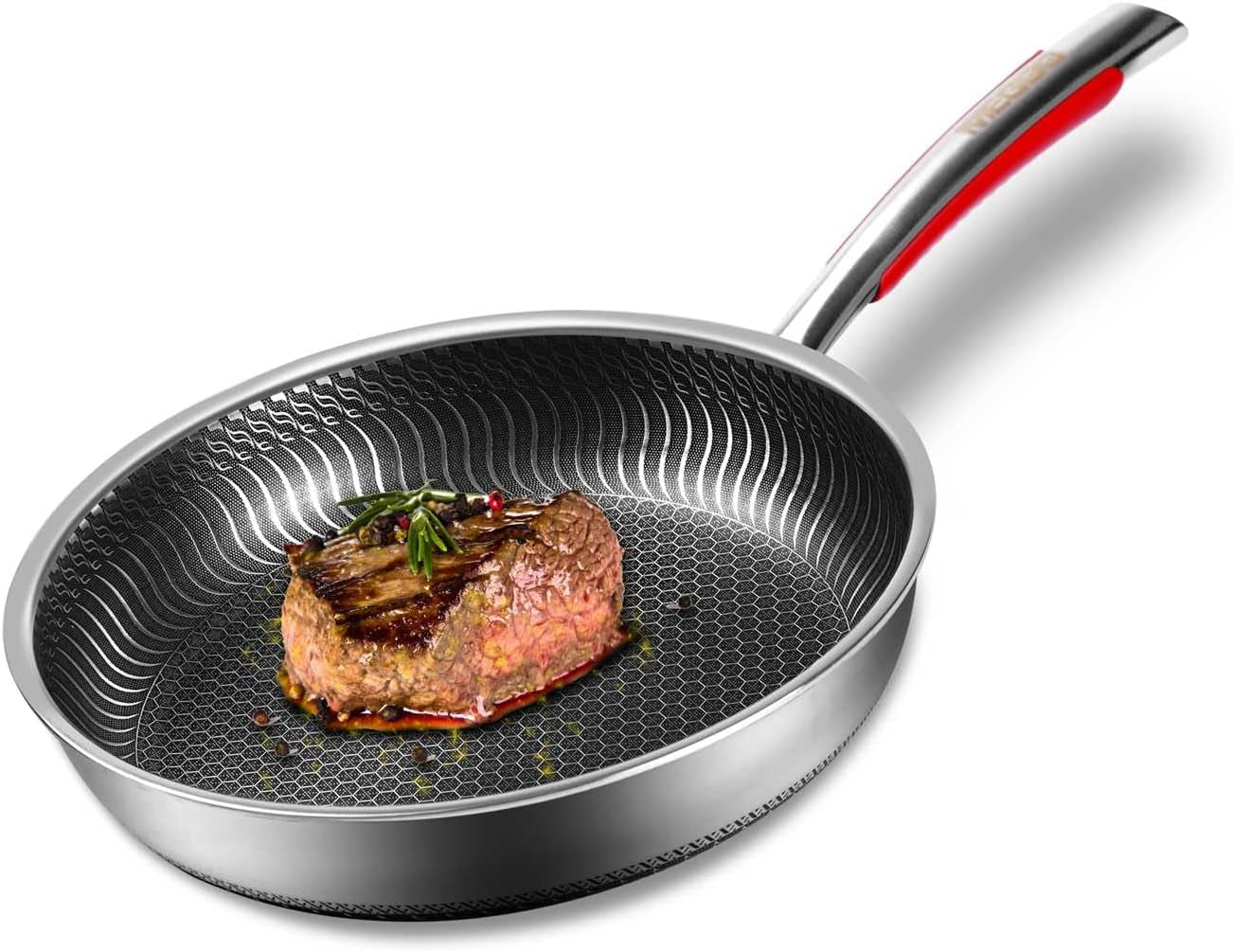 11 Inch Stainless Steel Non-Stick Frying Pan,Non Stick Skillet Fry Wok Pan