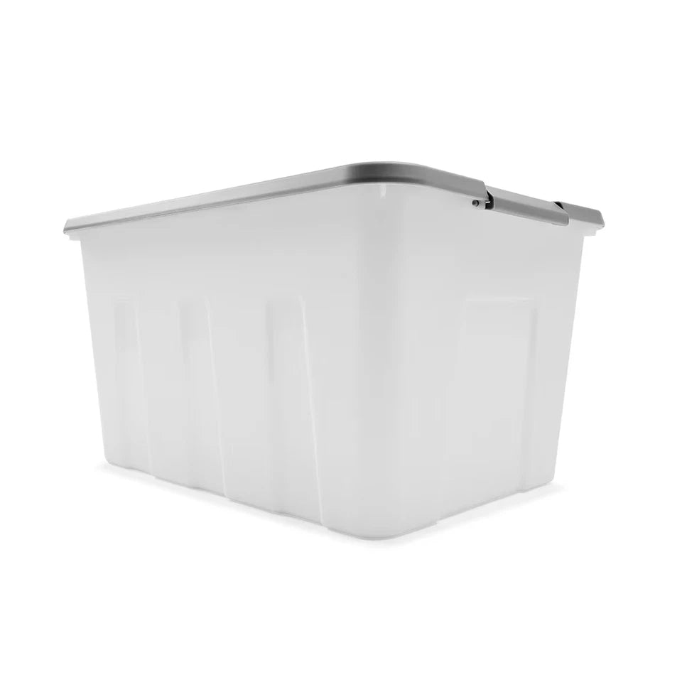 Large Storage Box Heavy Duty Plastic Tub Stackable Lid Organiser Containers Box