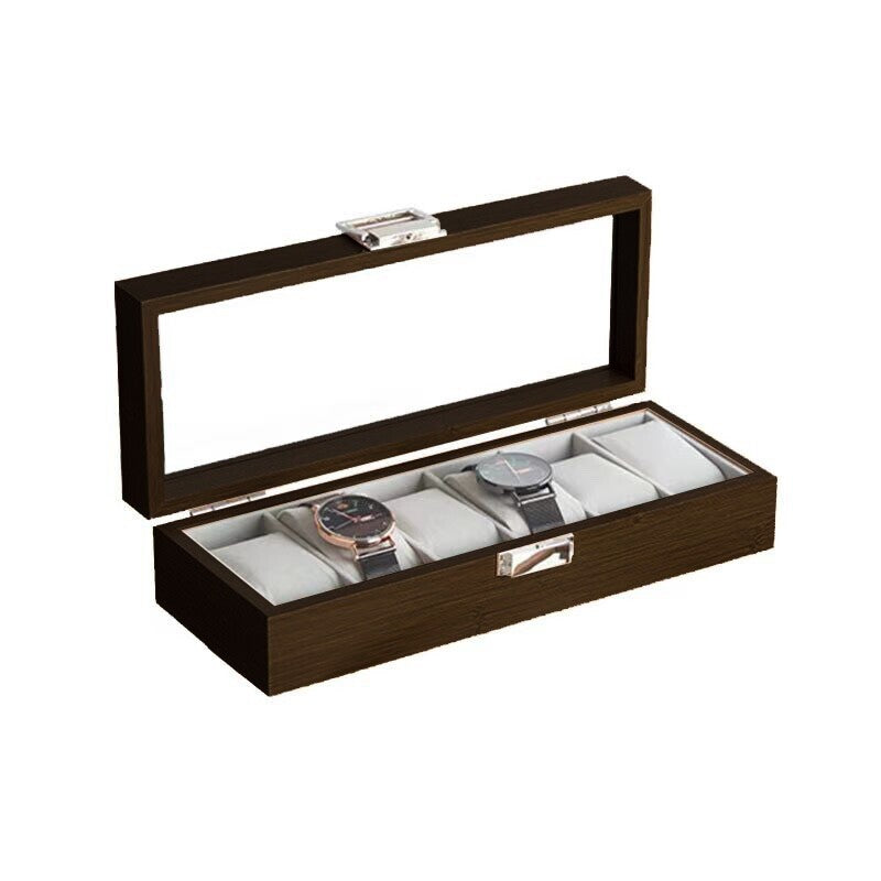 6 / 12 Grids Retro Wooden Watch Box Jewelry Display Storage Case Organizer Gift