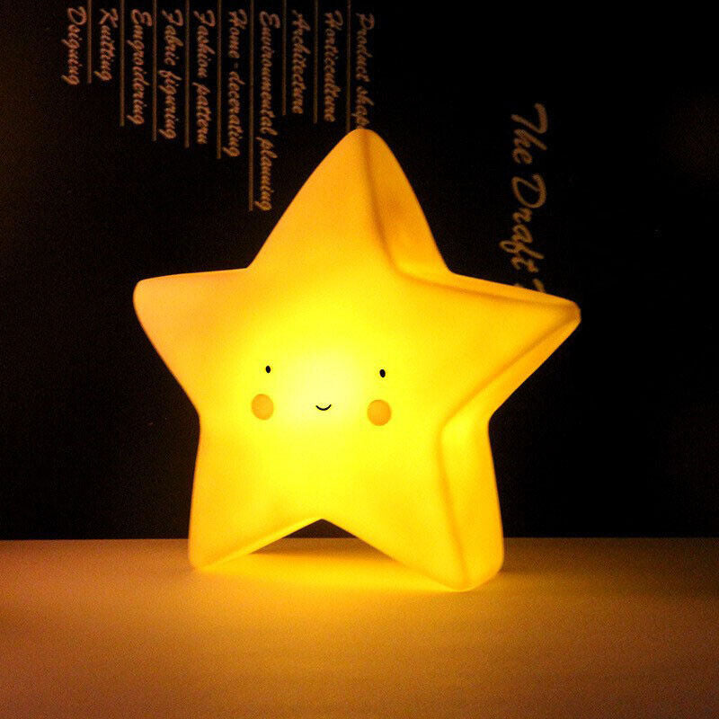 Kids Lamp Night Light Bedside Desk Lampshade Bunny Star Moon Bed Side Gift AU