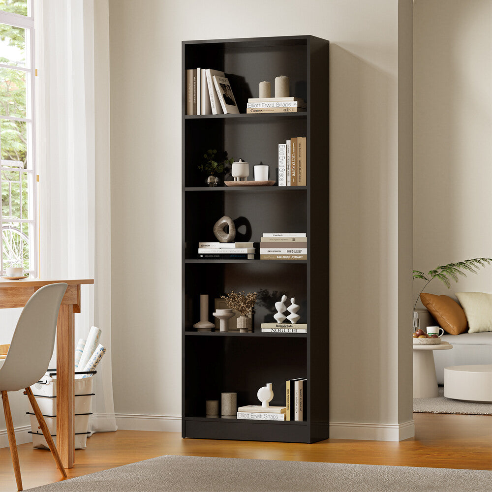 5-Tier Bookcase Bookshelf Display Shelf Storage Cabinet Stand Rack Shelving Unit