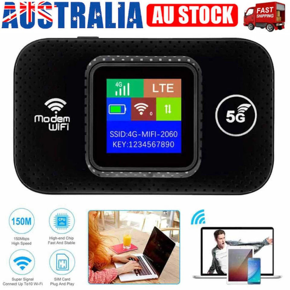 4G LTE WiFi Router Unlocked Portable Hotspot Modem 3000mAh Battery 10 Devices AU