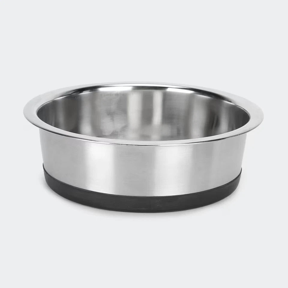 Stainless Steel Anti Skid Pet Dog Puppy Food/Water Bowl - Large